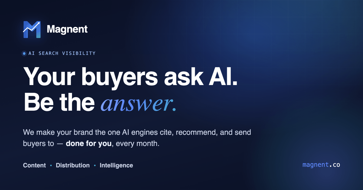 Magcent Magnent | Your brand, cited by every AI engine.